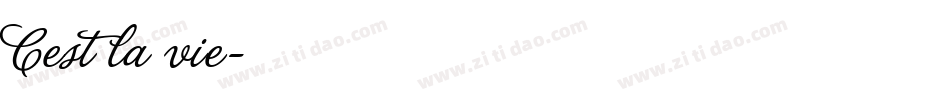 Cest la vie字体转换